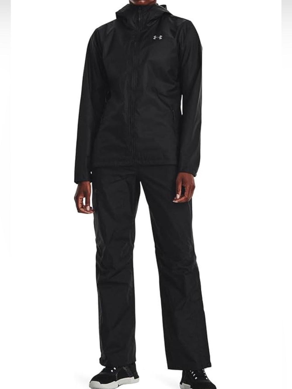 NEW Under Armour Cloudstrike Rain Jacket & Pants Set BLACK Stormproof Women's S